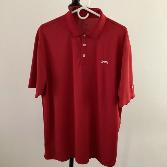Nike Dri-Fit Coral Orange Polo Shirt Men’s Large - Picture 1 of 8
